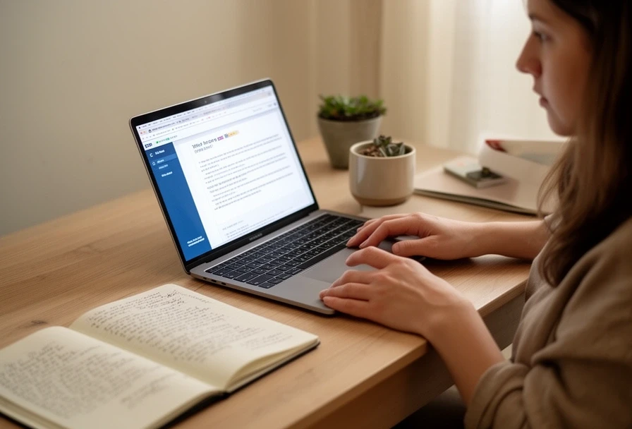 Online-Kurs auf dem Laptop — PodProfit Akademie